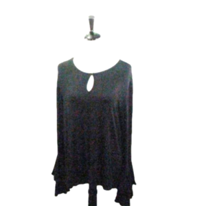 Cupio Black Knit Bell Sleeve Knit Top Size Large